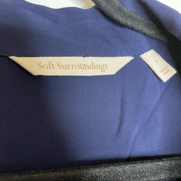 Soft Surroundings | Capistrano Crochet Lace Pintuck Top & Cami - Maritime Blue - Picture 8 of 8